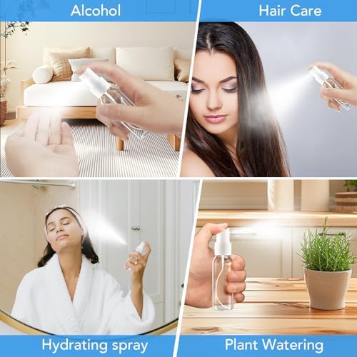 Zoizocp Spray Bottles, 2oz/50ml 12 Pack Clear Mini Travel Bottle Set - Image 6
