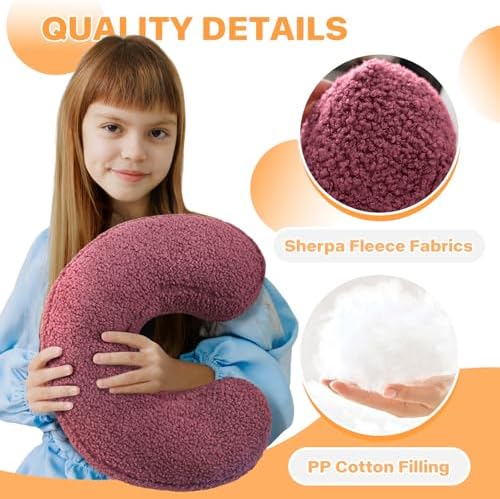 Initial Letter Pillow Soft Lambs Wool Throw Pillow Kids Room Nursey Playroom - Image 3