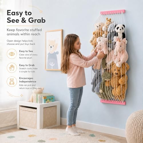 Stuffed Animal Storage Wooden Soft Toy Storage - Image 3