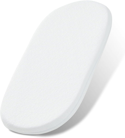 NeoBorn Baby Bassinet Mattress Pad, 30" x 15" Dual Sided Comfort Gel Memory Foam Mattress with Removable Breathable Soft Tencel Cover Fit for Dream On Me Lacy/Snoo/Moses Basket Baby Bassinet