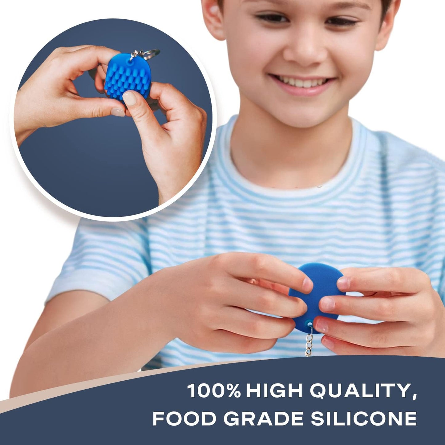 HedgeHog Hoglet Mini Keychain Soft, Smooth, Lightweight & Silent Fidget Toys for Stress Relief - Perfect Sensory Toy