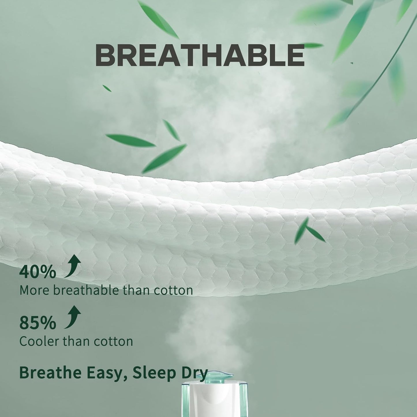 OhGeni 100% Waterproof Mattress Protector, Full -2 Pack, Fitted Sheet with Stretchable Pockets, Deep Sleep Noiseless Soft. Breathable Cooling Hypoallergenic Material, Mattresses Cover for Bed