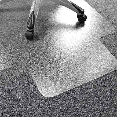 Floortex Poly Rctglr Lipped ChairMat Plush Pile Carpet48X53 - Image 3
