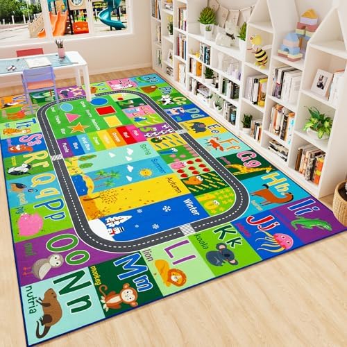 HOMORE Kids Educational Rug, 8x10 Alphabet Area Rug - Image 3