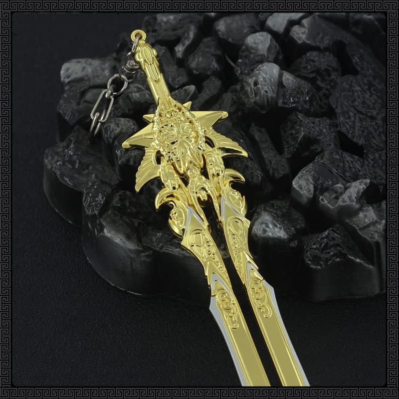 God of War Ragnarök Kratos Action Figures Game Toys Collection Keychain Desk Decoration Backpack Pendant Gift (Blade of Olympus)