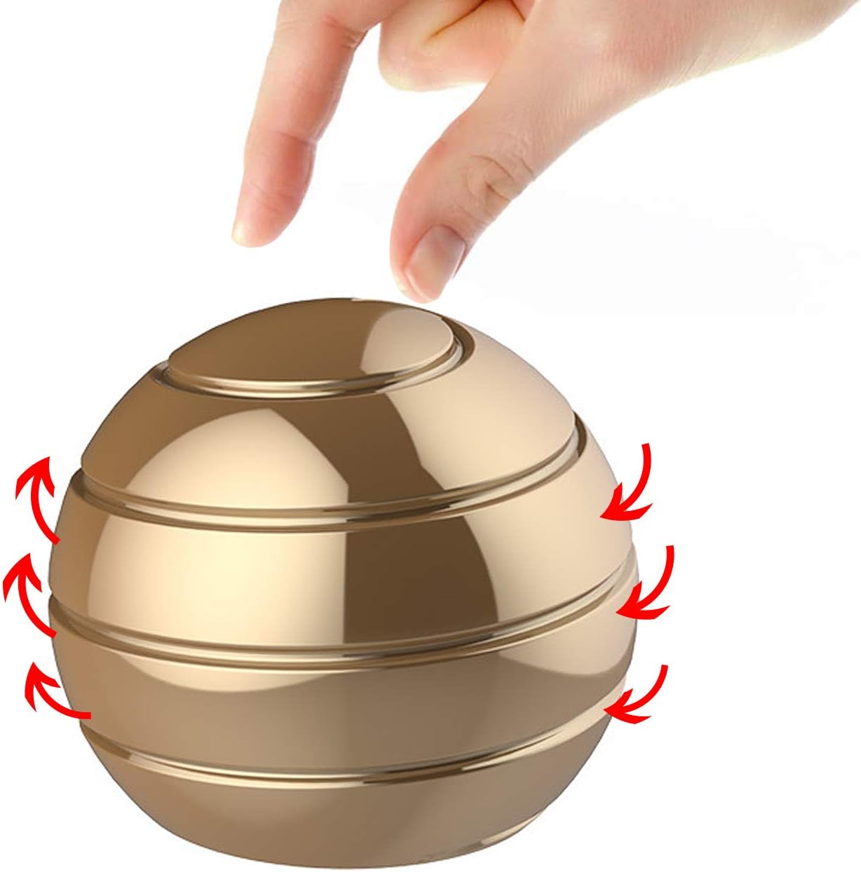 Kinetic Desk Toys,Full Body Optical Illusion Fidget Spinner Ball,Gifts for Men,Women,Kids Size 2.1"