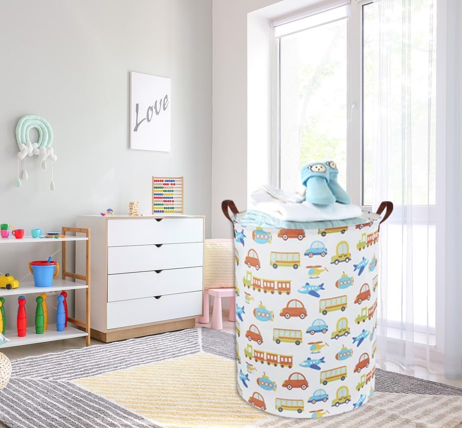 Kids Laundry Basket Kids Hamper Car Toy Storage Bin - Image 6