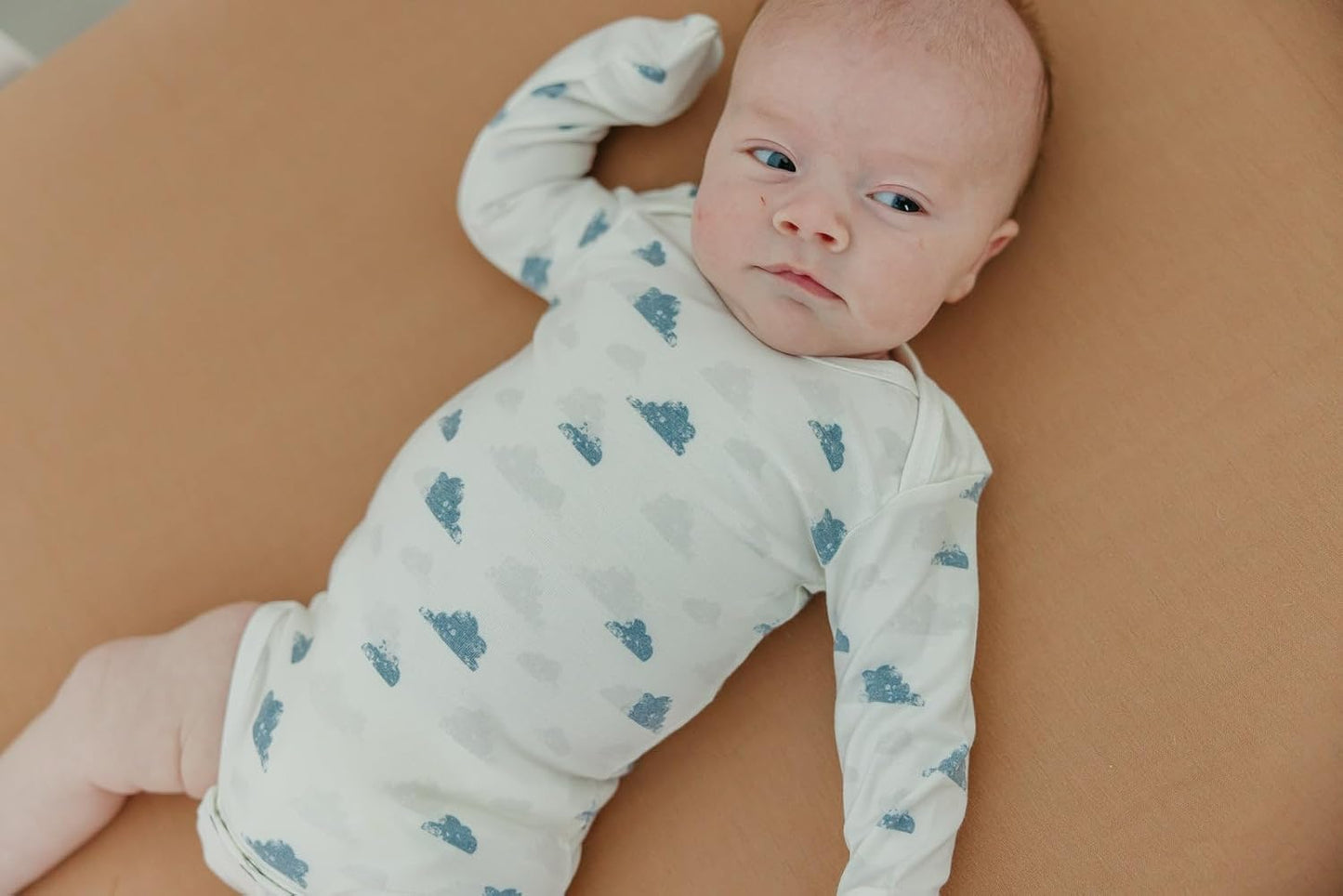 Copper Pearl Long Sleeve Bodysuit Baby: Ultra Soft Baby for Newborns, Boys, and Girls - Stylish, Comfortable, Overlap Shoulders, Premium Knit Fabric - 12-18 Months, Dream