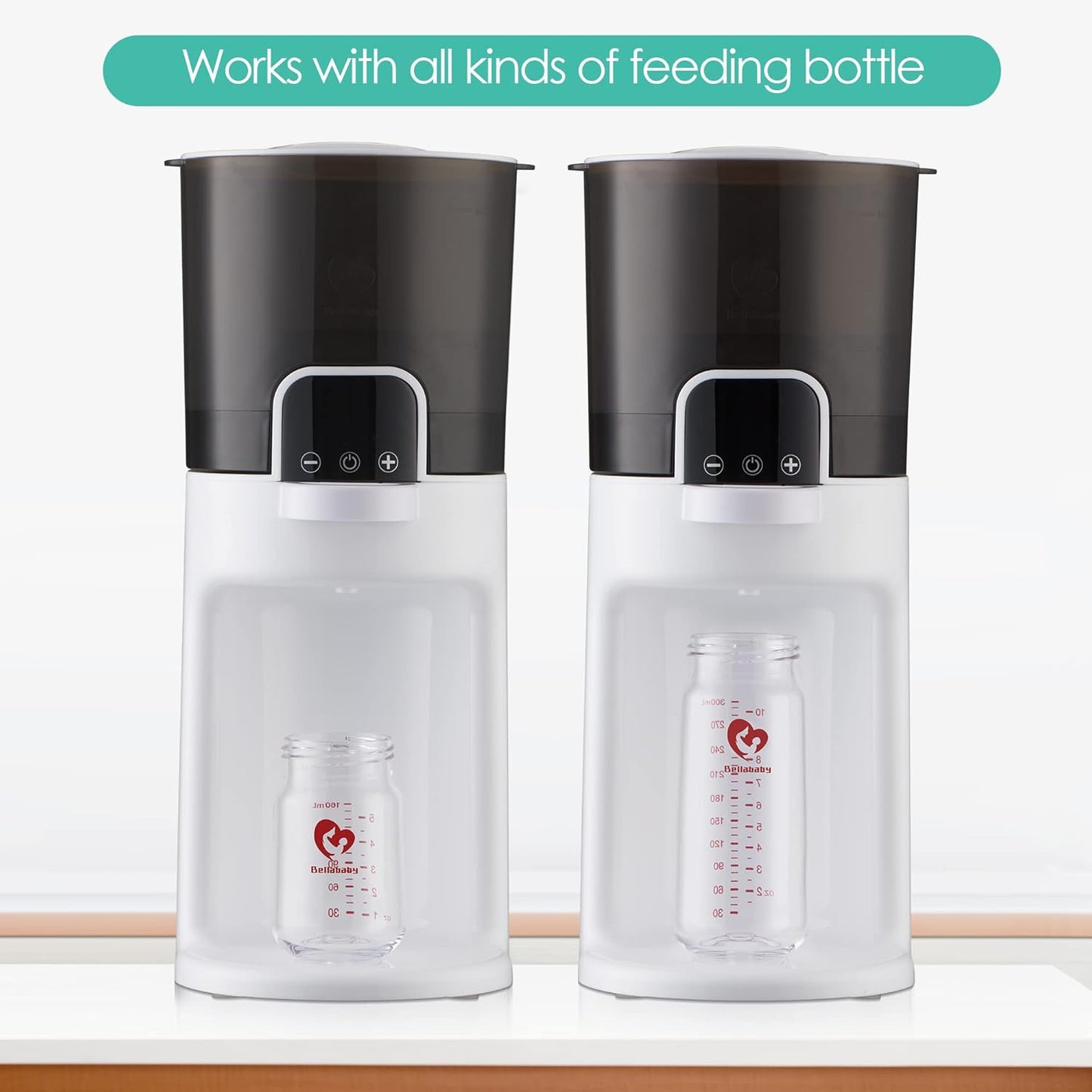 Bellababy Instant Baby Bottle Warmer,Warm Water Dispenser for Making Formula Bottle Instantly,Detachable Container Easy Cleaning,24/7 Keep Warm, Adjustable Temperature(White 110V Only)