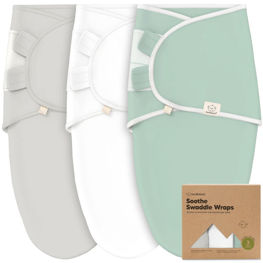 3-Pack Organic Baby Swaddle Sleep Sacks - Swaddles for Newborns, Infant 0-3 Months, Baby Girls, Boys, Soft & Snug Newborn Sleep Sack, Nursery Swaddling Blankets (Sage)