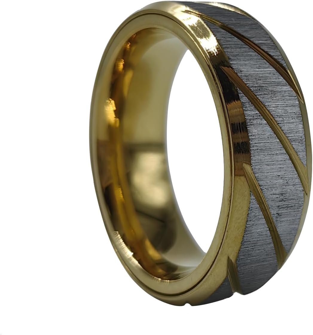 EDC Fidget Slider Fidget Toy Adult Stress Relief Metal Ratchet Ring Jewelry ADHD Recreational Fidget Toy Tactile Coin (Golden, 14)