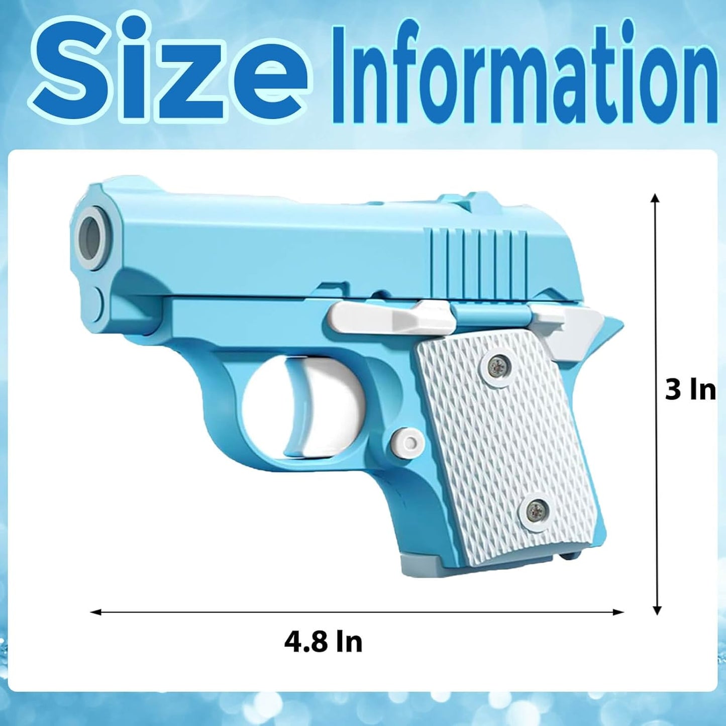 Fidget Toys Pistol, 3D Gravity Mini 1911 Fidget Pistol Toys,Fidget Sensory Toys,Stress Relief for Adults, Suitable for Relieving ADHD, Anxiety, Best Gift for Adults and Kids(4PCS)