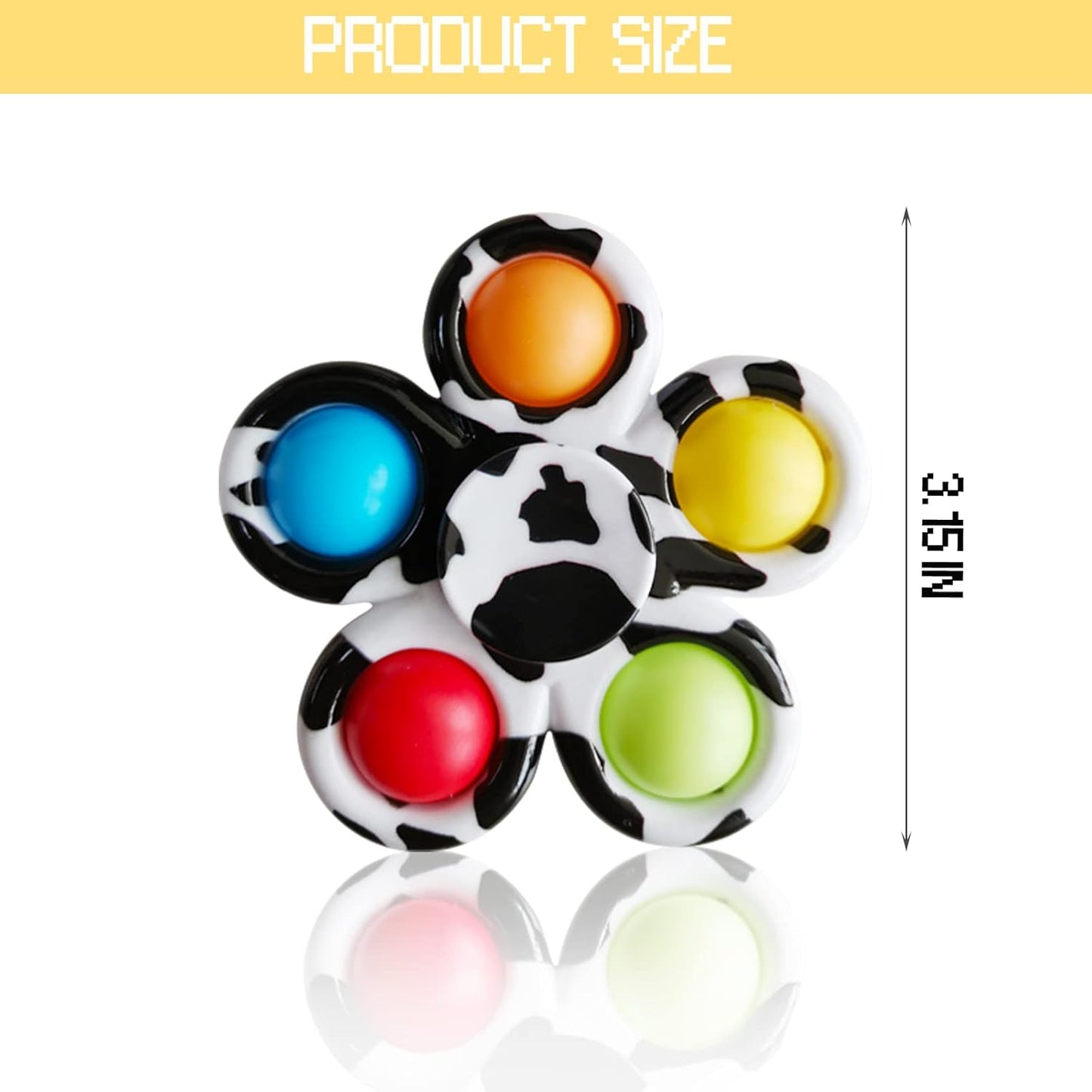 8 Pcs Pop Bubble Fidget Spinners for Party Favors, Hand Fidget Bulk Toys for Classroom Prizes, Christmas Valentine Gifts Goodie Bag Stocking Easter Basket Stuffers for Kids