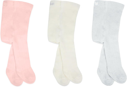 bistyle Baby Girls Tights Thick Leggings Soft | Warm Organic Cotton Stockings Pantyhose | Newborn Infant Toddler 3 Pack