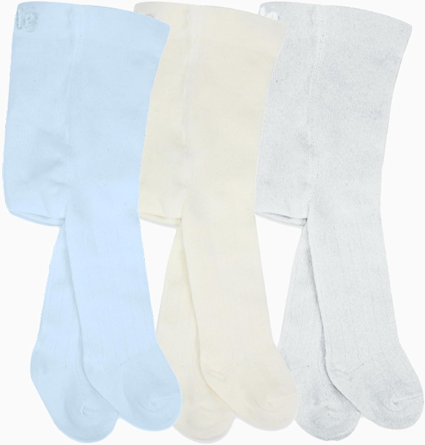 bistyle Baby Girls Tights Thick Leggings Soft | Warm Organic Cotton Stockings Pantyhose | Newborn Infant Toddler 3 Pack