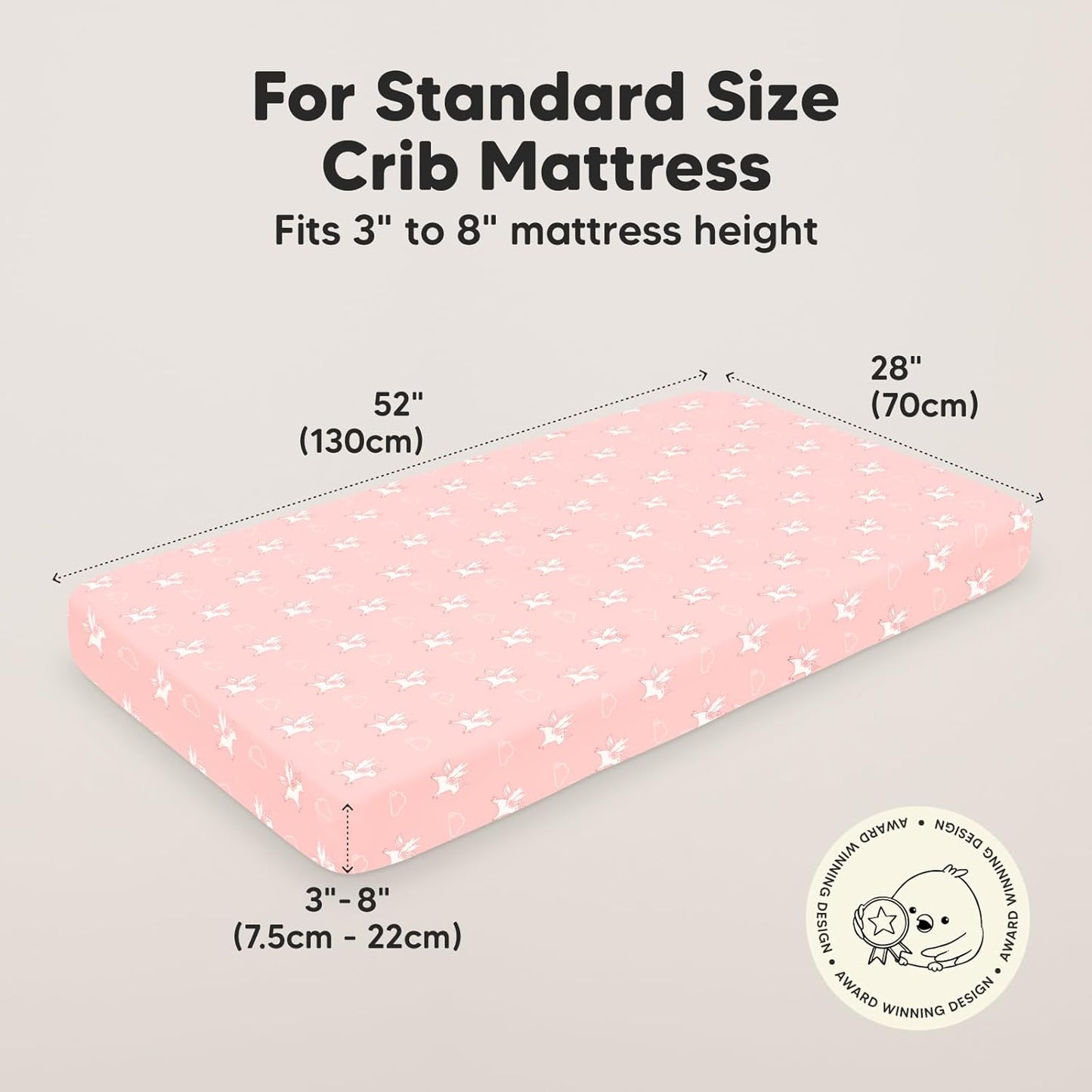 KeaBabies 2-Pack Baby Crib Sheets for Boys, Girls - 52x28 Viscose Derived from Bamboo Toddler Bed Sheets Neutral, Fitted Crib Mattress Cover for Standard Baby Bedding, Soft & Cozy (Dreamland)