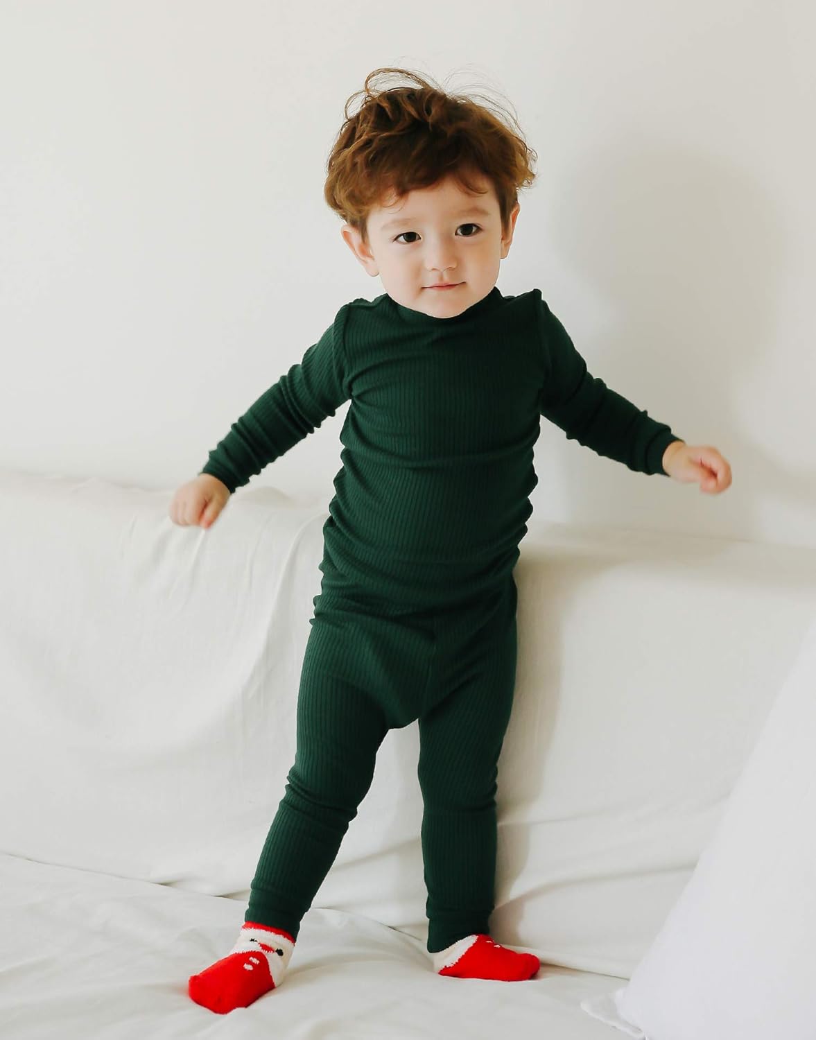 VAENAIT 6M-12Y Toddler Kids Girls Boys Soft Comfy Modal Tencel Solid Raglan Sleepwear Pajamas Pjs 2pcs/4pcs Set