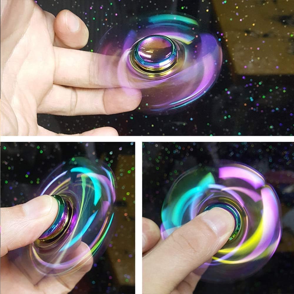 Cool Fidgets Spinners Metal Toys for Kids Adults 7 Pack, Finger Hand Spinners Stocking Stuffers, Desk Toys Fingertip Gyro Party Favors Supplies, Stress Relief Toys for Christmas