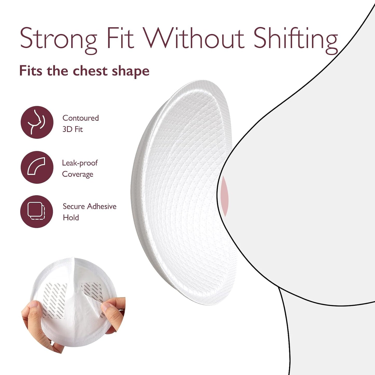 Momcozy Ultra-Thin Disposable Nursing Pads, Ultra-Absorbent and Breathable Portable Breast Pads for Mothers, Keep Dry Continuously, Make Breasts Light and Unburdened, Individually Packaged（60 Count）