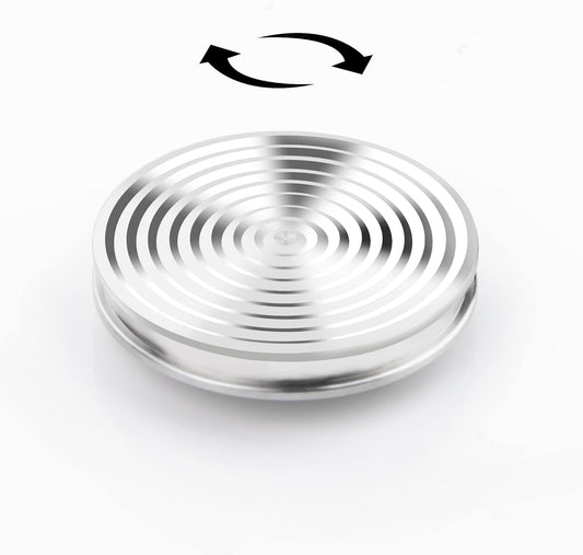 TOMAZON Kinetic Desk Spinning Toy, Stainless Steel Rotating Motion Coin, Optical Illusion Spinning Top for Office Anxiety Stress Relief, Portable ADHD Little Fidget Toys Gift for Adults & Kids(C)