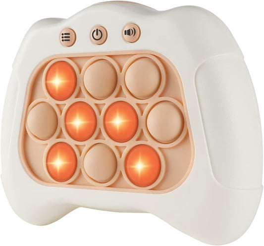 Pop The Target! Handheld Speed Pushing Game Machine: A Fun Multiplayer Game for Family. Fidget Game Toy for 6 7 8 9 10 11 12 Years Old White