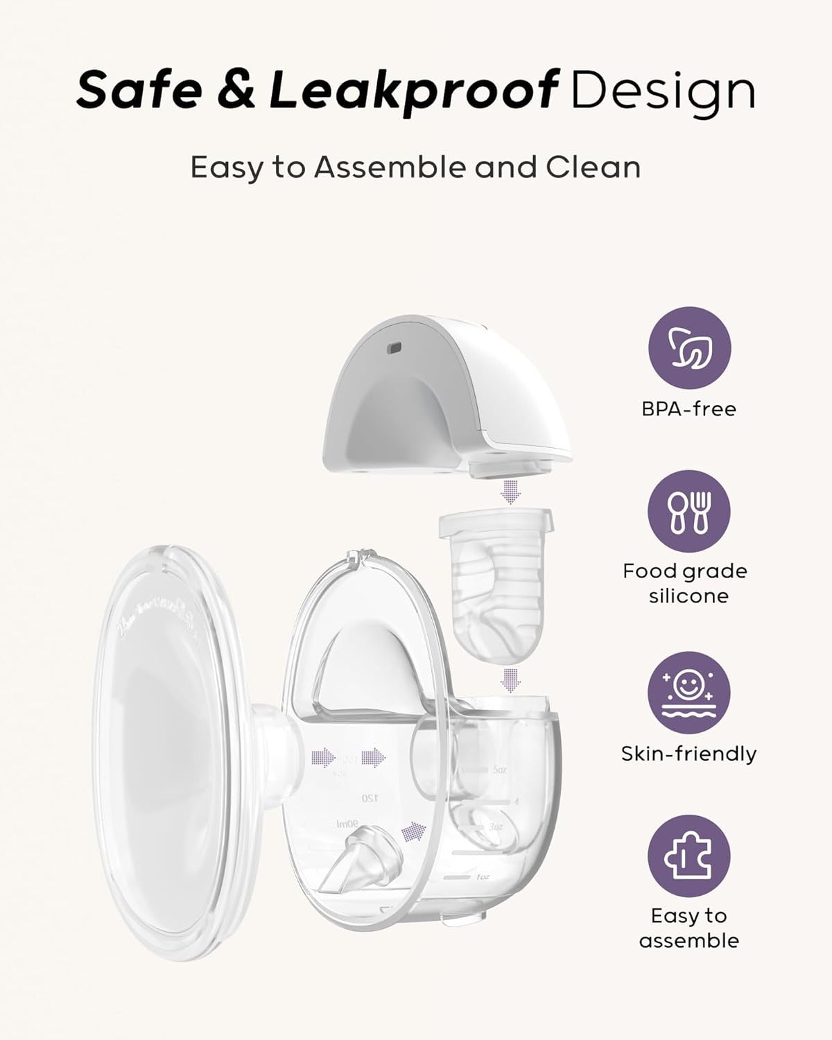 Nuliie Hands-Free Breast Pump, Wearable Breastfeeding Pump 4 Modes 9 Levels with 18/21/24MM Flange, Electric Breast Pump Portable, Replaced Pumping Accessories Included (Pink, 2 Packs)