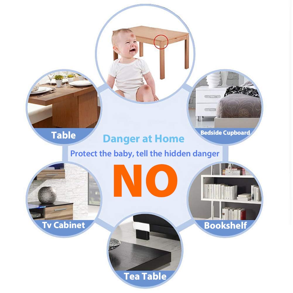 14 Pack Corner Protectors for Baby, Clear Furniture Table Corner Guards Protectors Edge Bumper Safety, Baby Proofing