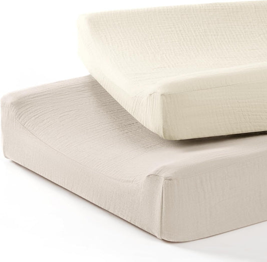 lulumoon Baby Changing Pad Cover: Muslin Diaper Changing Table Pad Cover - Changing Pad Sheets for Girls Boys
