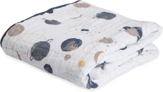 Little Unicorn Original Premium Cotton Quilt | Multi-Layered & Extra-Soft Muslin Fabric |for Babies & Toddlers (Planetary)
