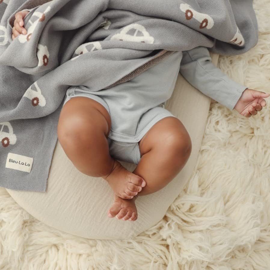 Baby Swaddle Blanket for Boys - 100% Oeko Tex Certified Natural Cotton Buttery Soft Cozy Receiving Swaddle Crib Stroller Blanket for Shower Gift Registry for Newborns, Infants, Toddlers (Cars - Grey)