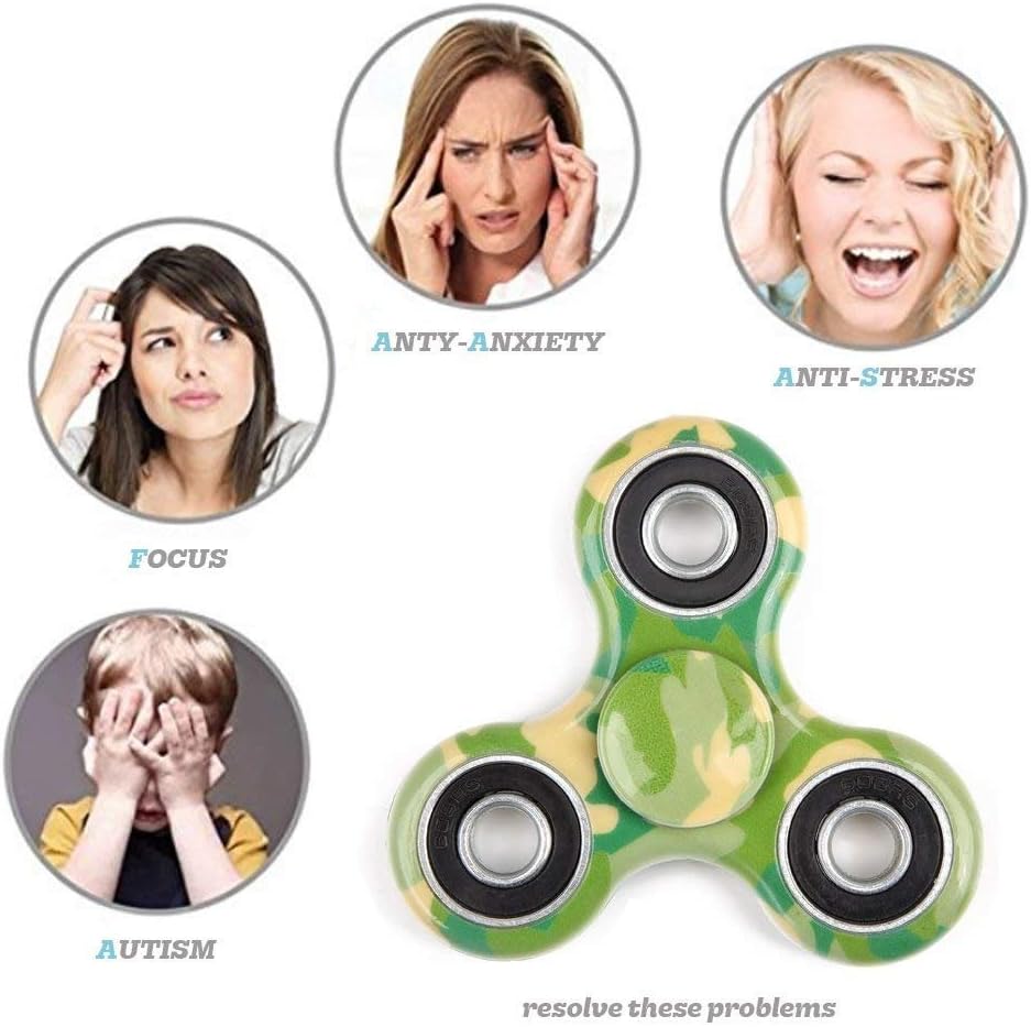 SCIONE 24 Pack Fidget Spinner Toy, Finger Spinner Fidget Pack-Anxiety Toys Stress Relief Reducer-Party Favors for Kids/Adults Birthday Easter Goodie Bag Stuffer,Classroom Prizes