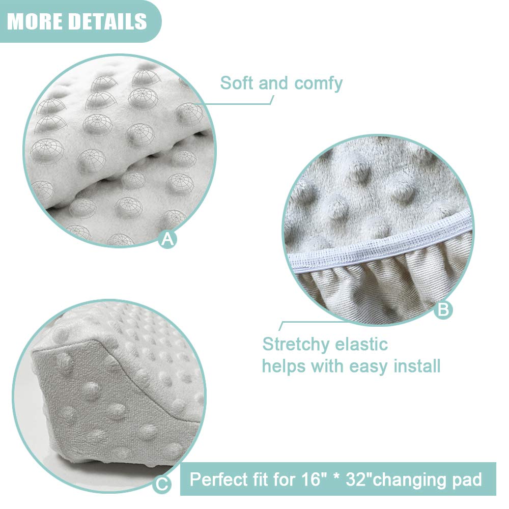 Owlowla Changing Pad Cover, Soft Minky Dots Changing Table Sheets for Baby Boy and Girl(Blush Pink)