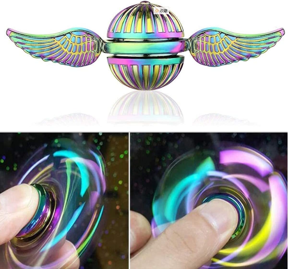 Hammer Fidget Spinners Chain Metal, Gold Fidget Spinner, Fidget Pad, Rainbow Gold Fidgit Spinner Gift for Kids Adults, Fidgets Infinity Cube Blocks Stress Fidgit Toy Set Party Favors Goody Bag Filler