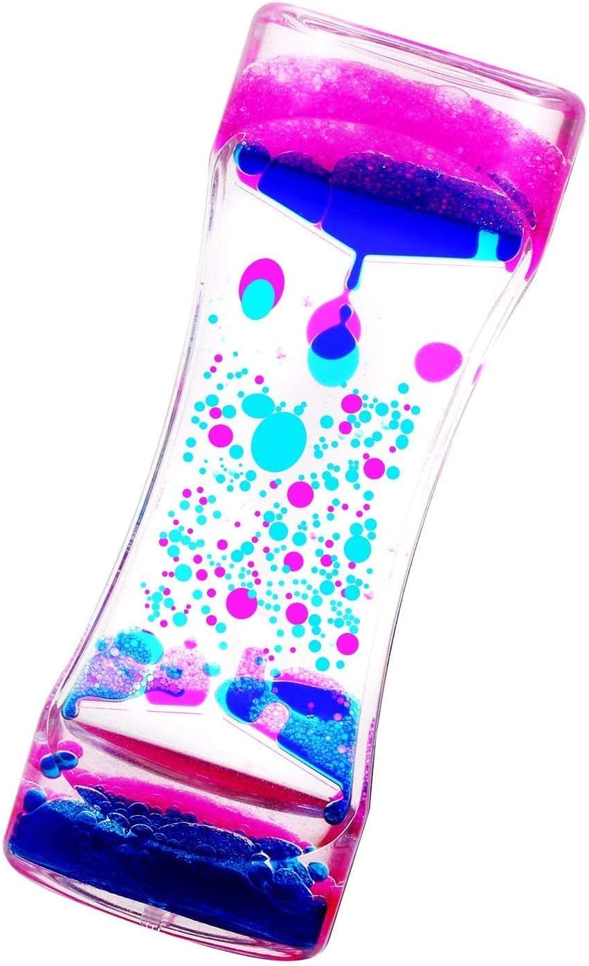 Liquid Motion Bubbler Sensory Timer, 2 Minute – Big Calming Sensory Bubble Toy for Kids with Autism ADHD Anxiety or Special Needs (Single Pack)