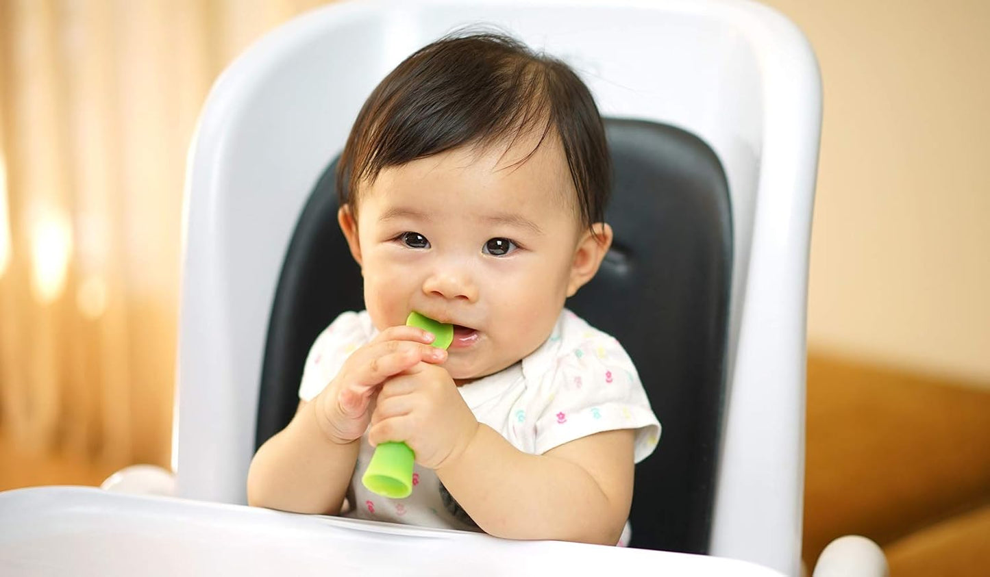 Olababy 3 Piece Parent Led and Baby Led Weaning First Feeding Set, Includes Training Spoon, Feeding Spoon and Steambowl