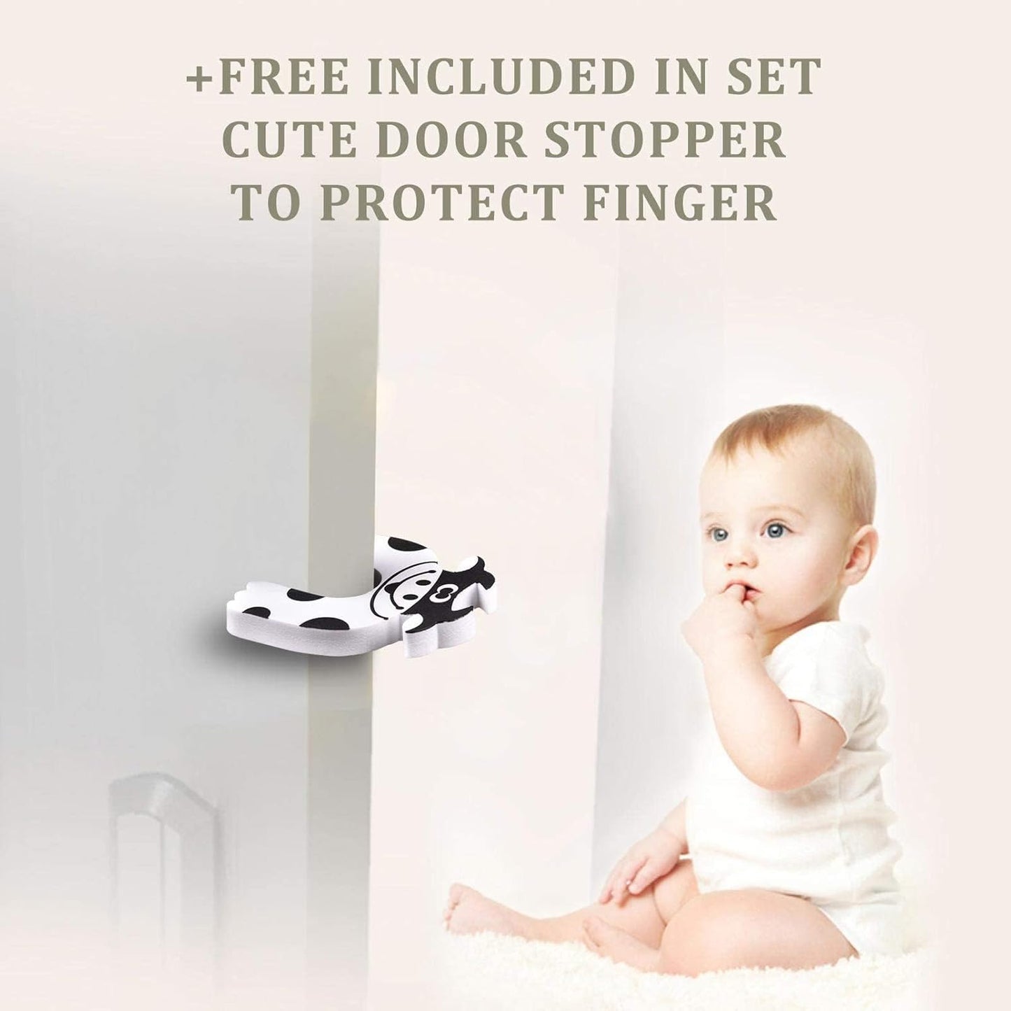 Edge Corner Protector Baby Proofing (Large 20ft Edge 8 Corners), Durable, High Density Rubber Foam, Fireplace Stair Furniture Safety Bumper Guard, 3M Double-Sided Tape, White