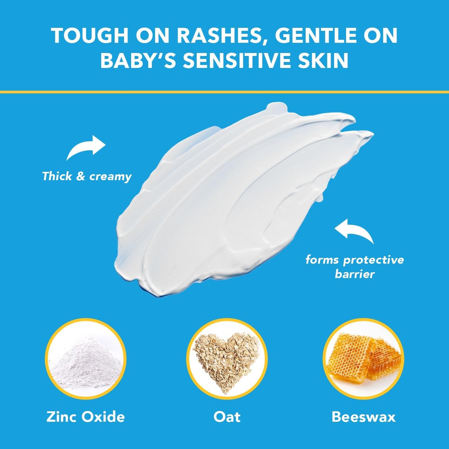 Triple Paste Diaper Rash Cream for Baby - 16 Oz Tub - Zinc Oxide Ointment Treats, Soothes and Prevents Diaper Rash - Pediatrician-Recommended Hypoallergenic Formula with Soothing Botanicals