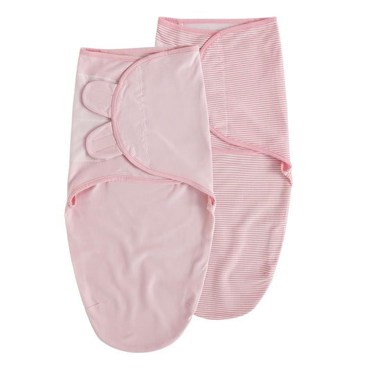 Organic Baby Swaddle Sleep Sacks, 2-Pack Swaddles for Newborns Baby Essentials, Infant 0-3 Months, 100% Cotton Soft & Snug Adjustable Wrap Nursery Swaddling Blankets Improves Sleep