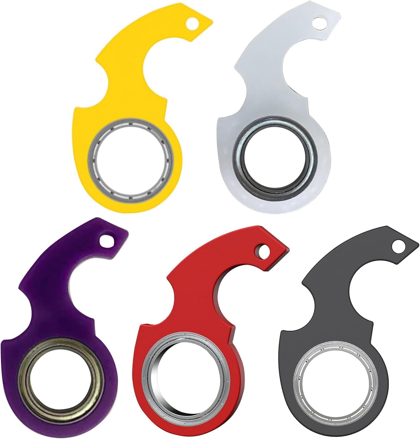 Key Flipping Keychain Spinner Spinning Key Ring Spinner for Car Key Pocket Spinning Stress Reliever Tool Fidget Spinners for Teen Man Women (Yellow)