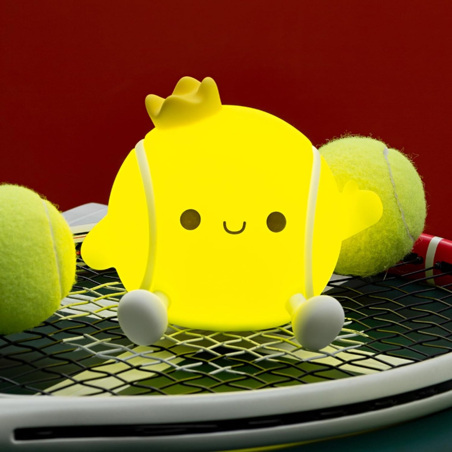 DREAMING MY DREAM Tennis Night Light,LED Squishy Novelty Night Lamp,2 Levels Dimmable Nursery Bedroom Nightlight for Kids, Rechargeable Touch Lamp Decor,Baby Boys Girls Gifts