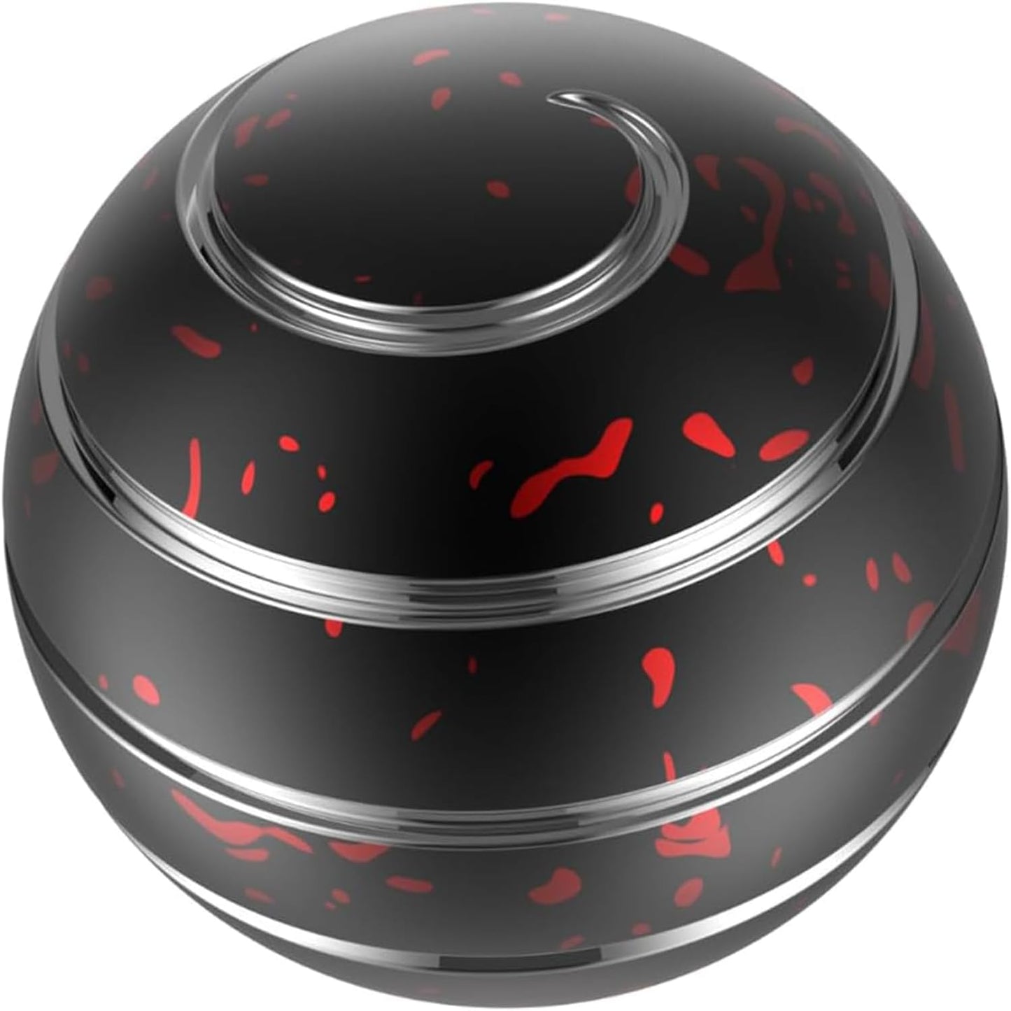 Kinetic Desk Toy, 2.17'' Kinetic Spinning Desk Toys for Adults, Fidget Desk Toys for Party Favors, Christmas Stocking Stuffers, Easter Basket (55MM, Black Red)