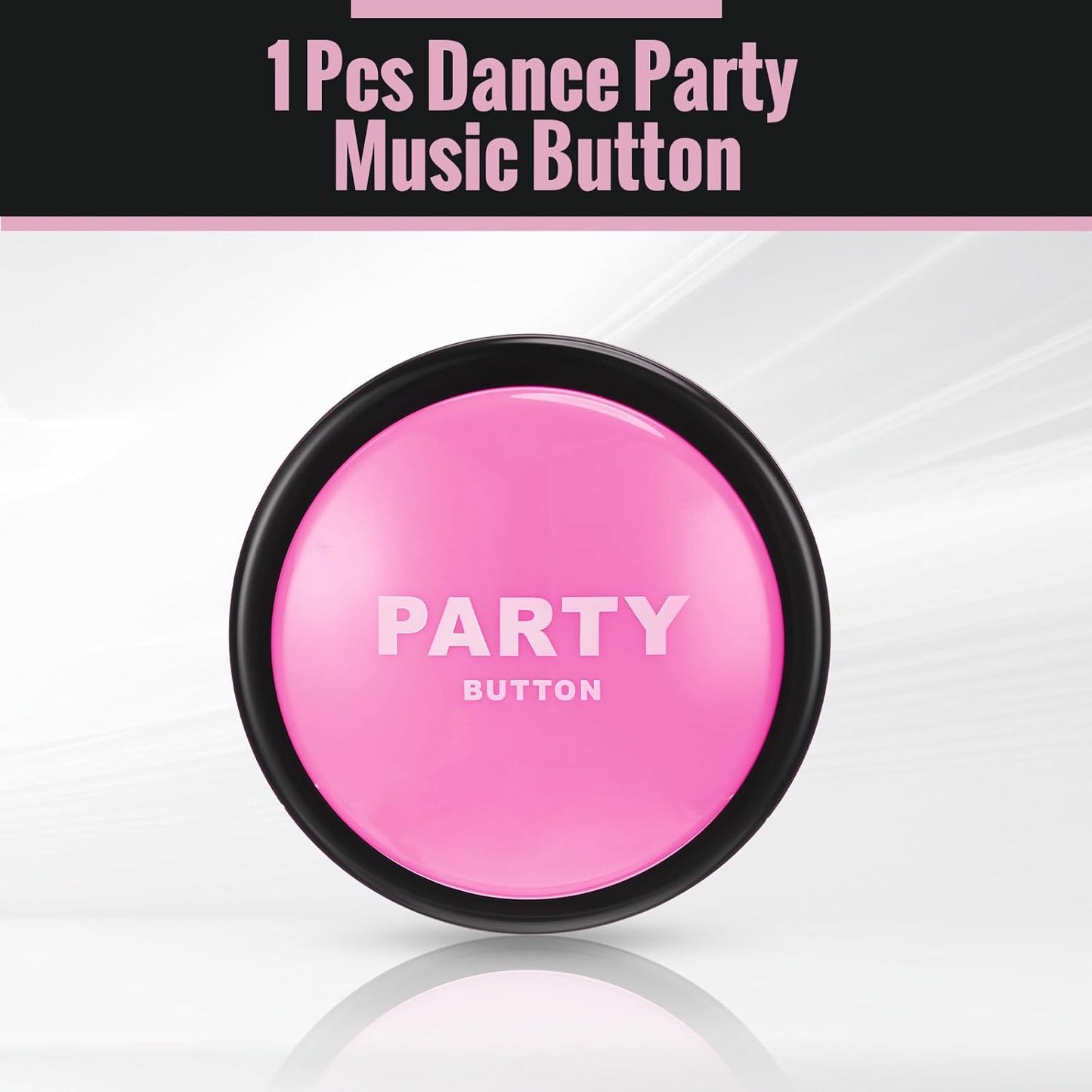 Dance Party Button with Music Sound Button Desk Toys for Office for Adults Classroom Buzzers Novelty Fun Gag Gifts Office Toys Desk Decor Gadget, 4.5 x 4.5 x 1.5 Inch (Pink)