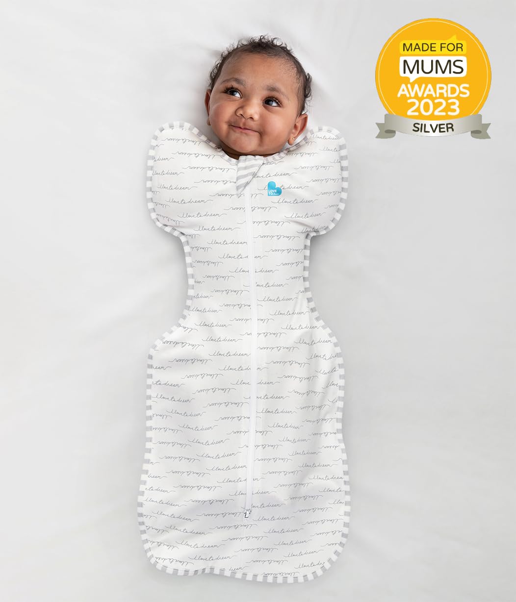 Love To Dream Swaddle UP Self-Soothing Sleep Sack 8-13 lbs., Dramatically Better Sleep, Snug Fit Calms Startle Reflex, 1.0 TOG, Dreamer, Small