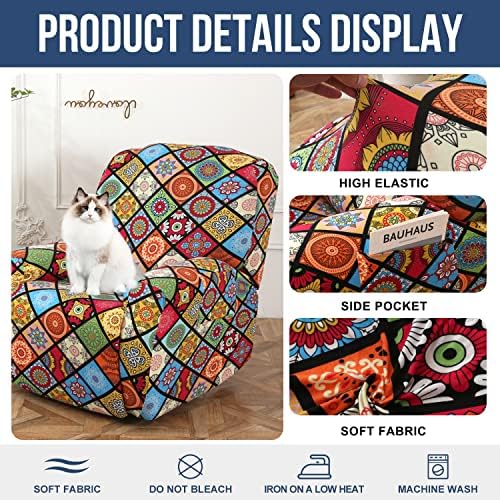 NILUOH Stretch Recliner Covers 4 Piece, Non-Slip Lazy Boy Chair Covers - Image 2
