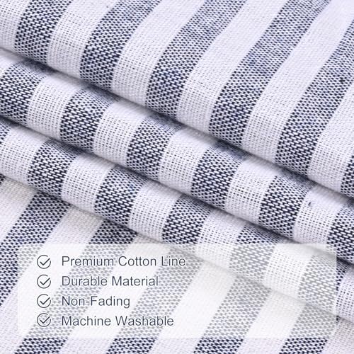 ASPMIZ Cotton Linen Farmhouse Kitchen Curtains, Boho Rustic Button Short - Image 5