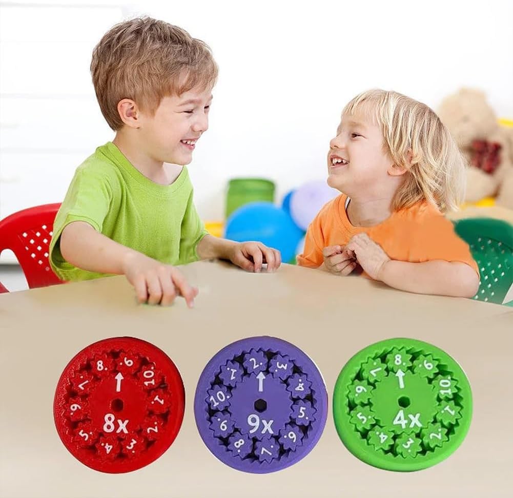Math Fidget Spinners - 2024 New Math Fact Fidget Spinners, Math Spinner Toy for All The Stimmers - Fidgeters Who are Learning Math, Division and Multiplication, Learning & Education Toys (Plastic)