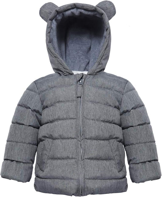 Rokka&Rolla Baby Boys' Water-Resistant Fleece Lined Puffer Jacket Winter Coat for Newborn Infant Toddler