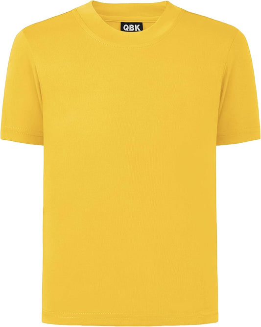 QBK 2T to Youth Neon Shirt Kids UPF 50+ Dry Fit Athletic Short Sleeve Rash Guard T Shirts for Boys Girls Sports Undershirt