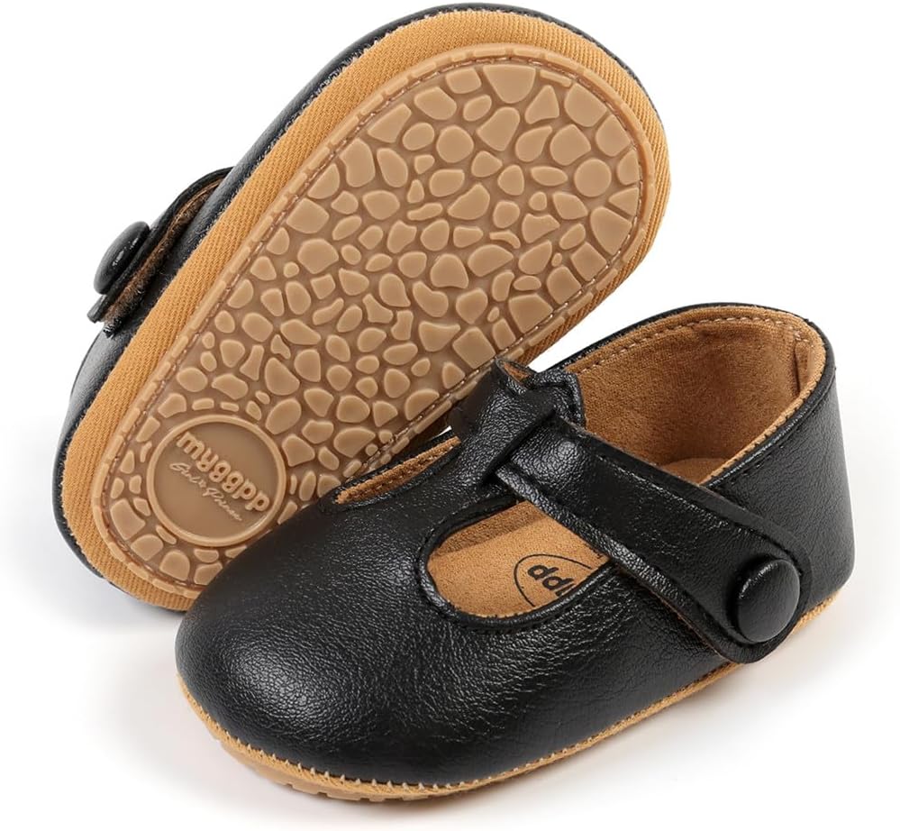 Baby Shoes Mary Jane Flats Non Slip Soft Sole Infant Toddler Sneakers First Walkers Party Christmas Dress Shoes