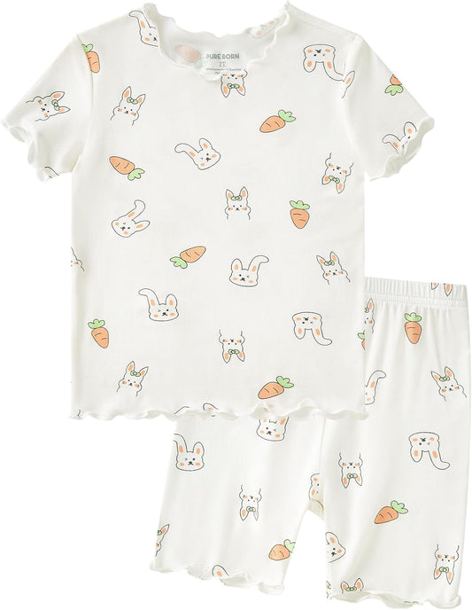 pureborn Baby Toddler Kids Viscose from Bamboo Pajamas Set Pjs 2pcs 18M-8Y